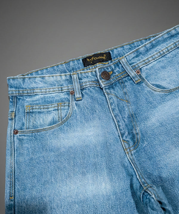 HR Clothing Men's Denim - L Blue JP-2092