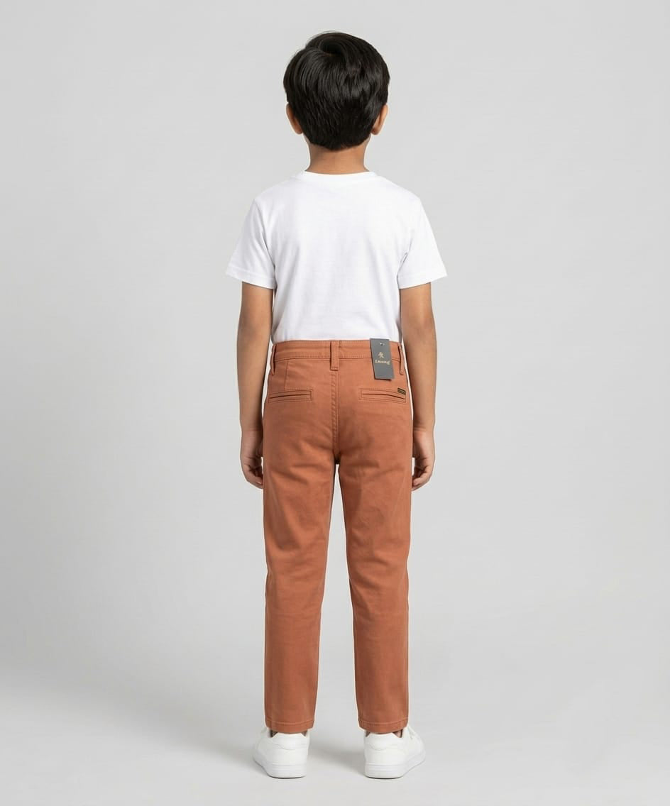 Kids Cotton Chino Pant - Bcp-0034 Rust