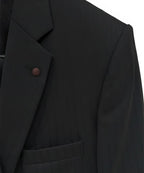 Formal Suit Stripes Gst-0120 Black 2 Button