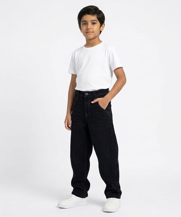 Boys Straight Fit Jeans- BJP-0311 Black