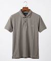 A|X Logo Self-Textured Polo T-Shirt TSH-7163 Grey