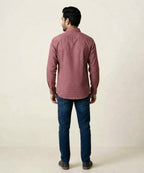Men's Casual Shirt - Maroon-Dotted Shc-1717 (ORG-H)