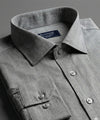 Men's Dress Shirt - Grey Stripe Dsh-0287