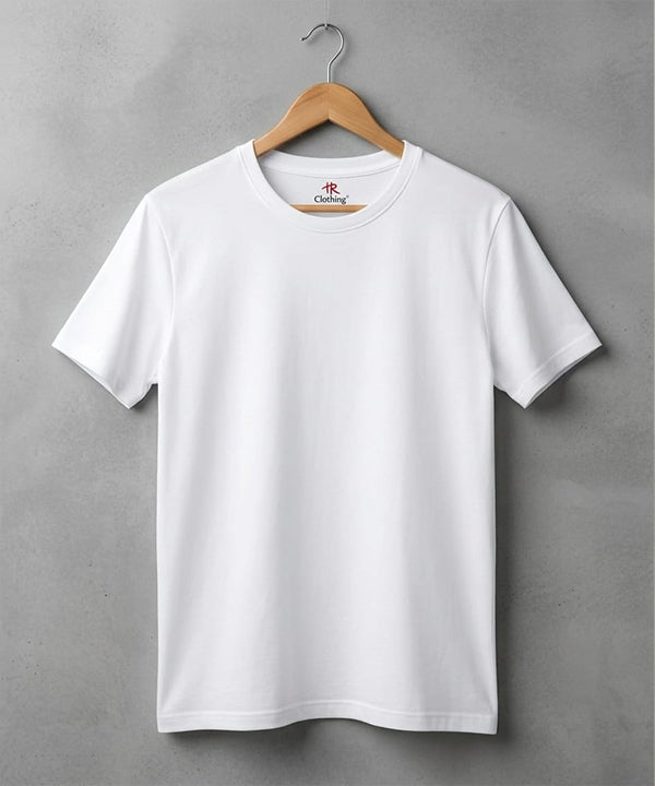 HR Clothing Men’s White Basic T-Shirt – TSH-7207