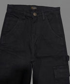 Boys Black Carpenter Straight Cargo jeans - Bjp-0300