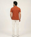Premium Ribbed Collar Polo T-Shirt Rust TSH-7162