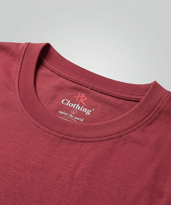 HR Clothing Men's Maroon Drop Shoulder T-Shirt - TSH-7208