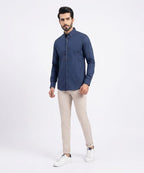 Men's Casual Shirt - Shc-1619 Navy Stripe (ORG-H)