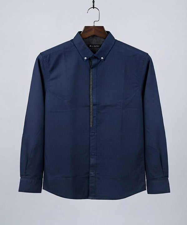 Men's Casual Shirt - Shc-1619 Navy Stripe (ORG-H)