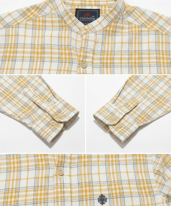 Men's Casual Shirt - Shc-1458 Yellow Chk