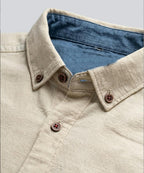 Men's Casual Shirt - Beige Shc-1612 Strech Fabric (ORG-H)