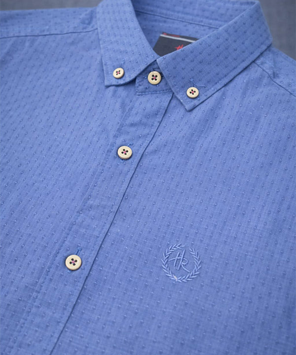 Men's Casual Shirt - Shc-1063 Dotted Blue
