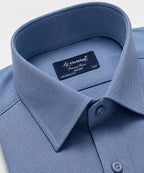 Men's Dress Shirt - Texture Blue Dsh-0295