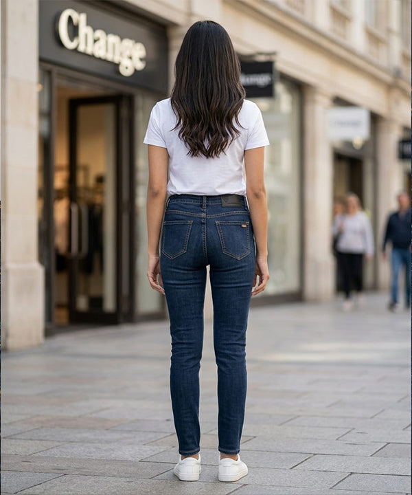 HR Clothing Women's Slim Fit Denim Jeans-LJP-0087–Navy