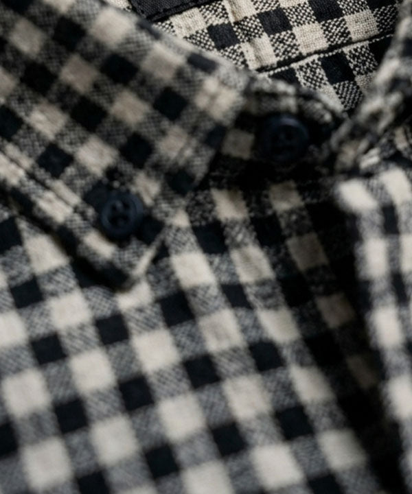 Men's Over Size Casual Shirt - Black Chk Shc-1933 ORG