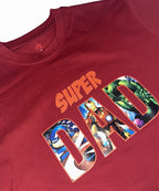 HR Clothing Men’s Super Dad Printed T-Shirt – Maroon TSH-5921
