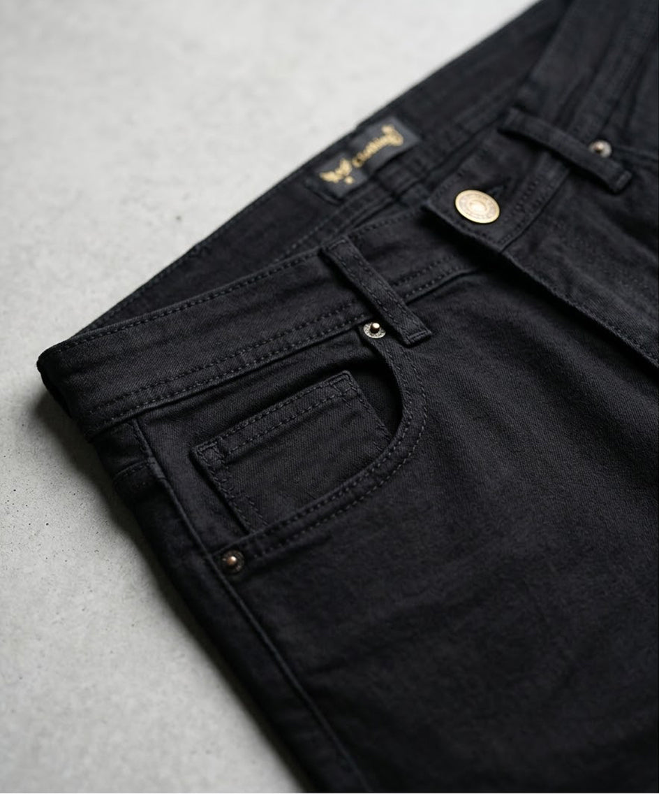 Men's Denim Slim Fit Jeans- Black JP-1860
