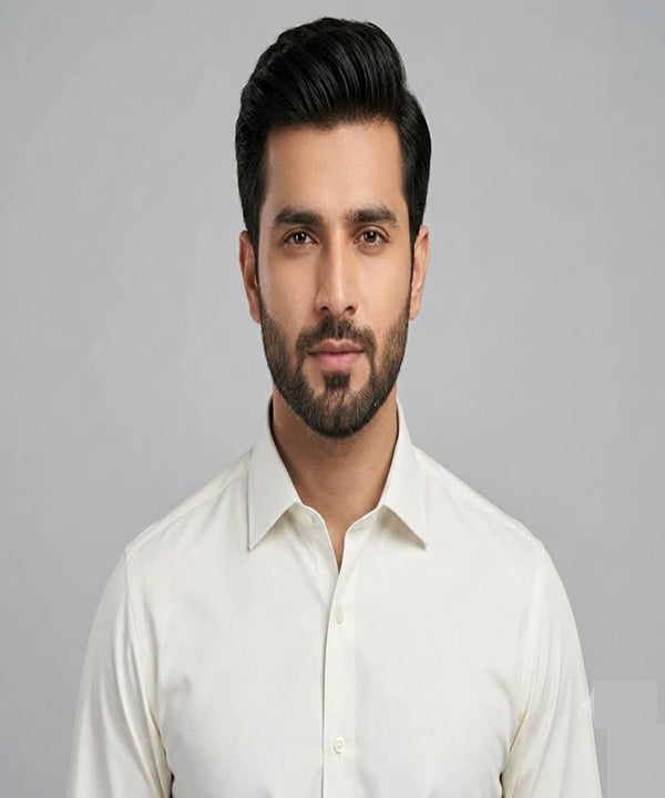 Men's Dress Shirt -Off White Dsh-0253