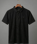 Men's T-Shirt Polo Collar Black Tsh-5923