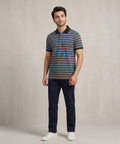 MEN'S T-SHIRT COLLAR MAROON STRIPE BASIC TSH-5916