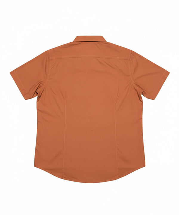 Men's Casual Shirt Half Sleeves - Rust Shc-1927 Strech Fabric (ORG)