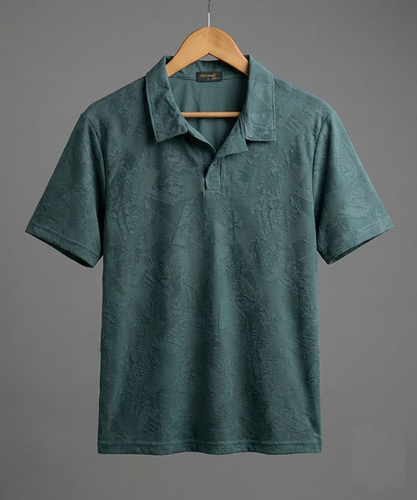 Men's T-Shirt Collar Green Jhony Collar  Tsh-7025