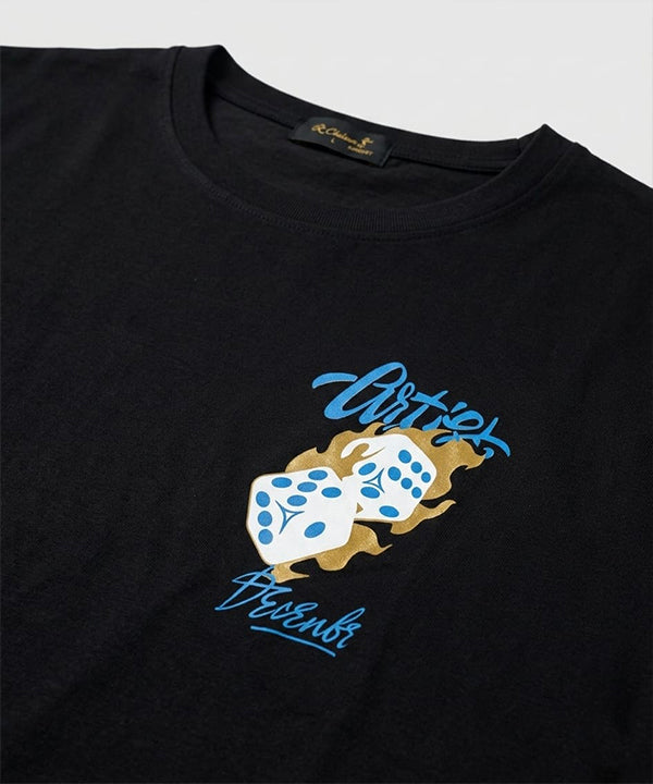 HR Clothing Men's Black Printed Drop Shoulder T-Shirt - TSH-5762