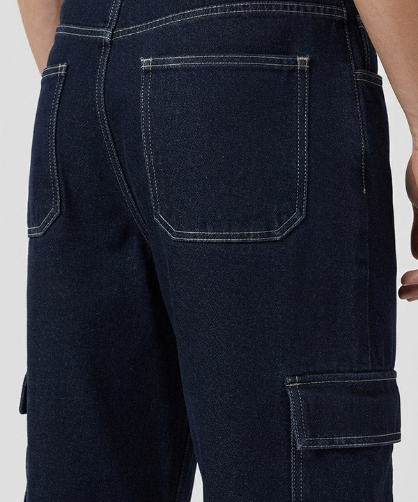 Men's Baggy 6 Pocket Denim- Jp-2246 N-Blue