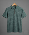 Men's T-Shirt Collar Green Tsh-7024