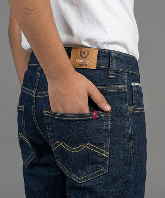 Boys Navy Blue Stretch Denim Jeans- Bjp-0304