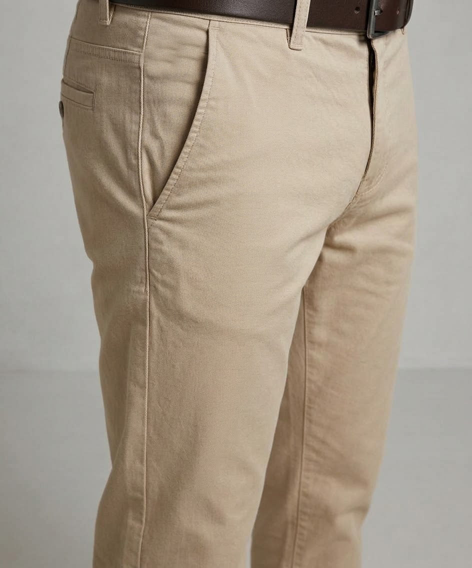 Men's Straight Fit Chino - Beige - CP-0560