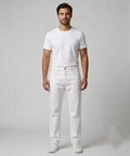 Men's Denim Straight Fit Jeans - White - JP-2267