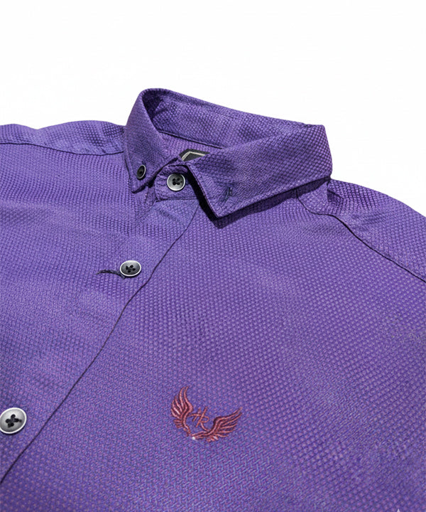 Men's Casual Shirt - Shc-1068 Dotted Purple
