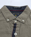Men's Casual Shirt - Green Stripe Shc-1619 ORG