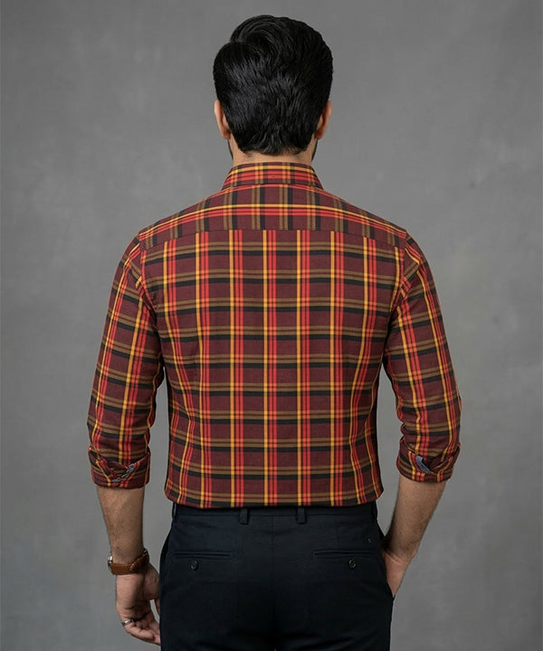 Men's Casual Shirt - Shc-1702 Red Chk