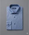 Men's Dress Shirt - Texture Blue Dsh-0289