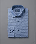 Men's Dress Shirt - Texture Blue Dsh-0289