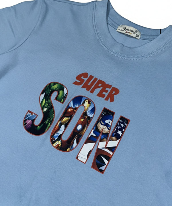 HR clothing Kids Super Son Tee's - Sky BTS-1899