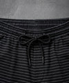 Men’s Pinstripe Drawstring Co-Ord Suit– Relaxed Fit- Black Stripe