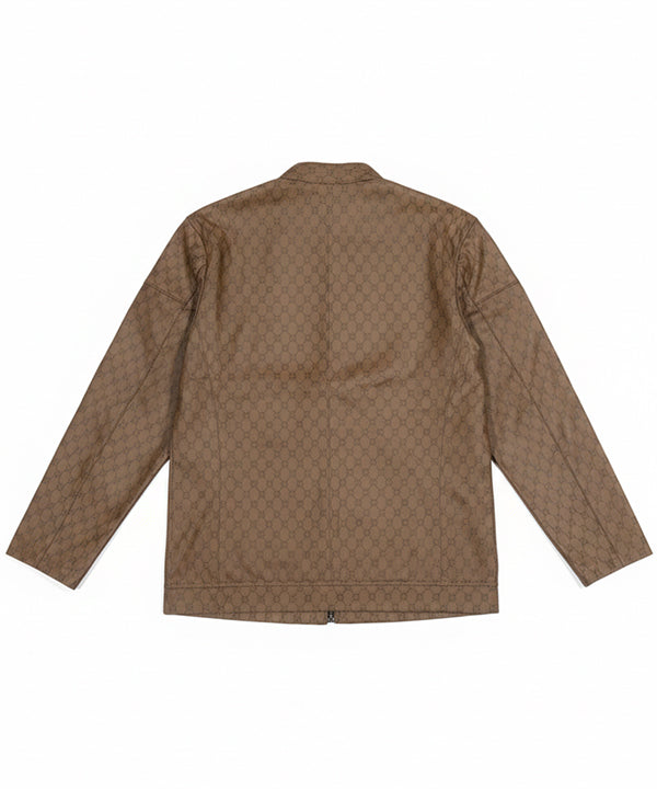 Men's Leather Jacket - Brown Jk-0357