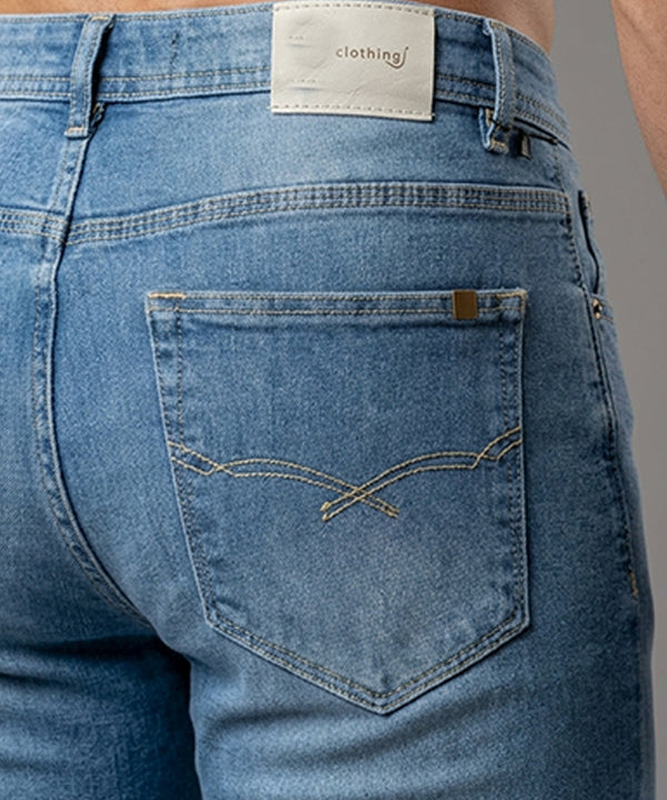 Casual Summer L-Blue Denim  Shorts- BR-0088