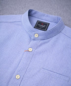 Men's Casual Shirt - Shc-1385 Texture Blue