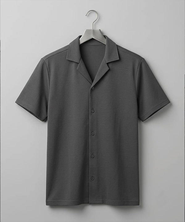 Men's Thermal Half sleves Shirt -D-Grey Shc-3086