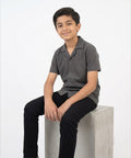 HR clothing Kids Half Sleeves Shirt - D-Grey BSH-0116