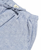 HR Clothing Men's Linen Trousers - L Blue LWR-0537