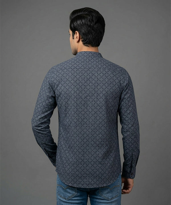 Men's Casual Shirt - Shc-1379 Texture Navy
