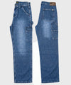 HR Clothing Men's Baggy Carpenter Denim - Blue Jp-1903