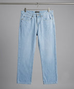 Men's Denim Smart Baggy Jeans - Sky-Blue - JP-2264