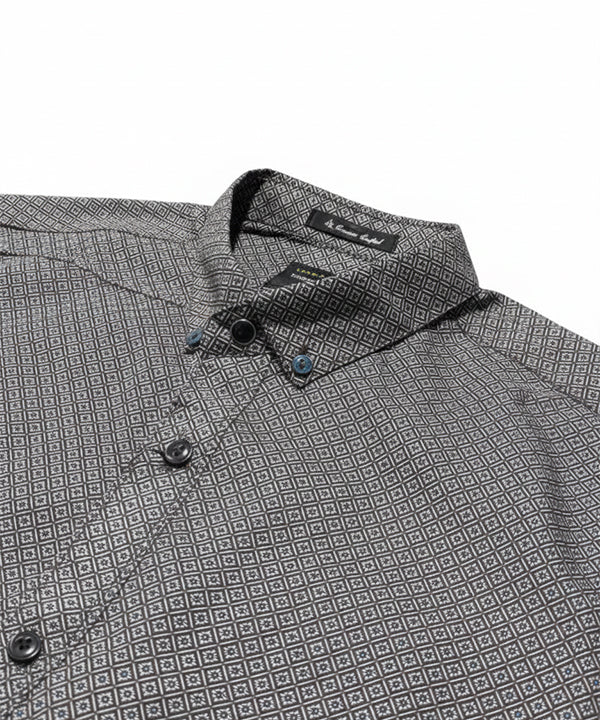 Men's Casual Shirt - Shc-1607 Printed Brown