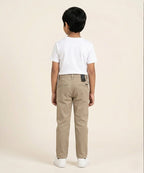 Kids Cotton Dotted-Beige Chino Pant - Bcp-0051